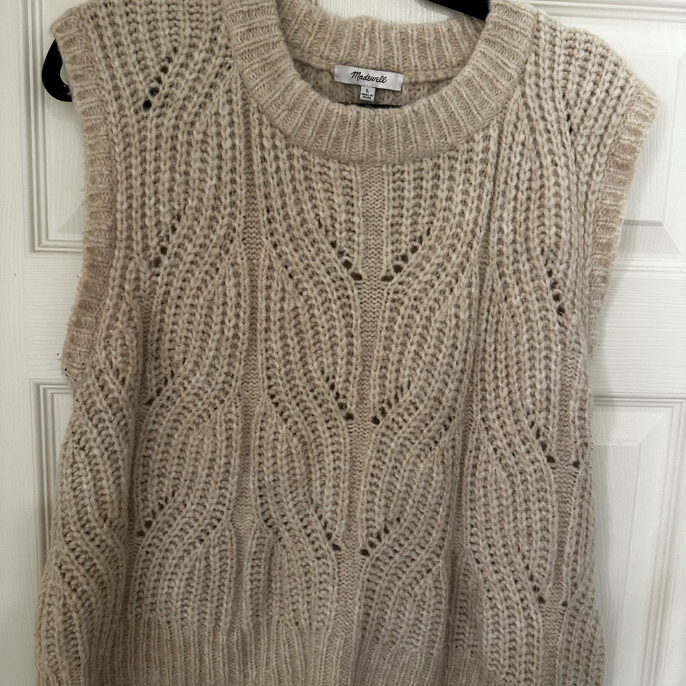 Madewell Cream Crew Neck Sweater